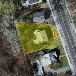 257 Winchester St, Newton MA 02461-2042 aerial view