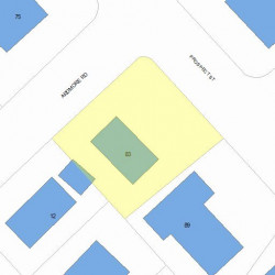 83 Prospect St, Newton MA  02465-2340 plot plan