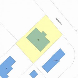 15 Lothrop St, Newton MA  02460-1422 plot plan