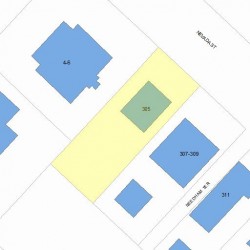 305 Nevada St, Newton MA 02460-1463 plot plan
