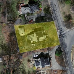 153 Hancock St, Newton MA  02466-2218 aerial view