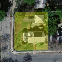 41 Hamlin Rd, Newton MA  02459-1001 aerial view