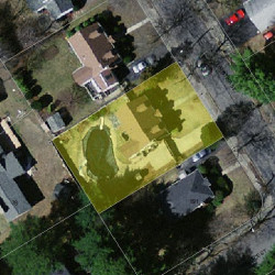 185 Christina St, Newton MA  02461-1915 aerial view