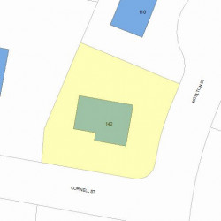 142 Cornell St, Newton MA 02462-1309 plot plan