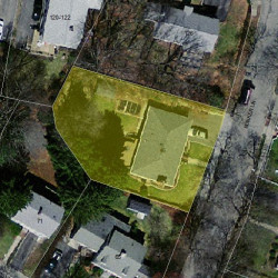 46 Bunker Ln, Newton MA  02465-1727 aerial view
