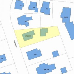 374 Cherry St, Newton MA 02465-1832 plot plan