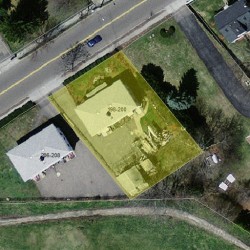 198 Lexington St, Newton MA  02466-1307 aerial view