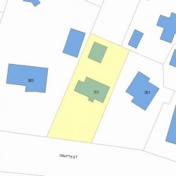 355 Crafts St, Newton MA  02460-1116 plot plan