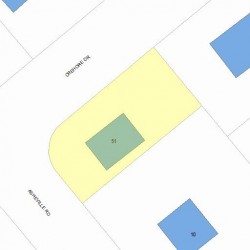 51 Crehore Dr, Newton MA 02462-1137 plot plan