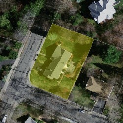 42 Oak Hill St, Newton MA  02459-3431 aerial view