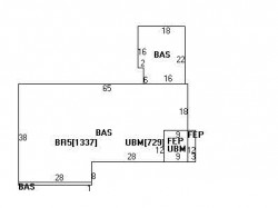 85 Rosalie Rd, Newton MA  02459-3129 floor plan
