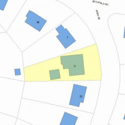 15 Burr Rd, Newton MA  02459-1403 plot plan