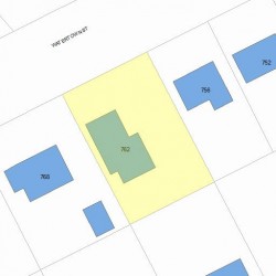 762 Watertown St, Newton MA 02460-1354 plot plan
