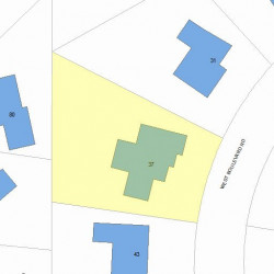37 Boulevard Rd, Newton MA 02459-1203 plot plan