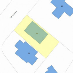 306 Linwood Ave, Newton MA 02460-1329 plot plan