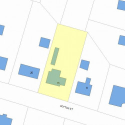 15 Cotton St, Newton MA 02458-2619 plot plan