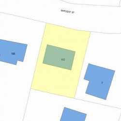 102 Sargent St, Newton MA 02458-2344 plot plan