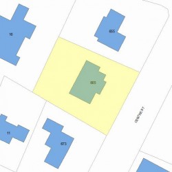 665 Centre St, Newton MA 02458-2341 plot plan