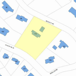 174 Valentine St, Newton MA 02465-3028 plot plan