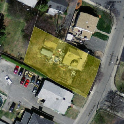 49 Sheridan St, Newton MA  02465-1037 aerial view