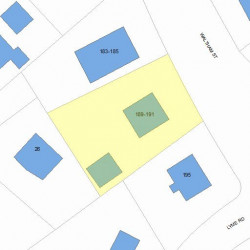 191 Waltham St, Newton MA 02465-1353 plot plan