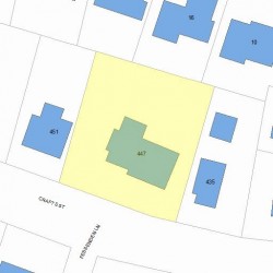 447 Crafts St, Newton MA  02465-1735 plot plan