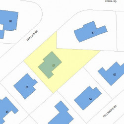 57 Gralynn Rd, Newton MA 02459-1342 plot plan
