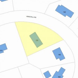 135 Kirkstall Rd, Newton MA  02460-2245 plot plan
