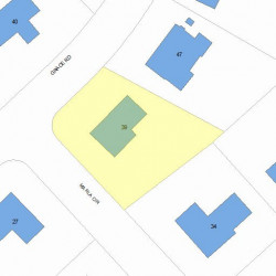 39 Grace Rd, Newton MA  02459-3450 plot plan
