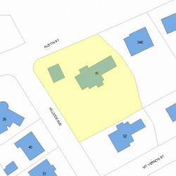 46 Hillside Ave, Newton MA 02465-2561 plot plan