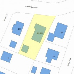 252 Auburndale Ave, Newton MA 02466-1619 plot plan