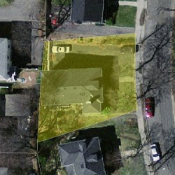 117 Beaumont Ave, Newton MA 02460-2315 aerial view