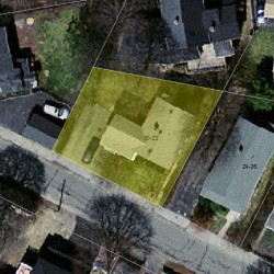 22 Greenough St, Newton MA  02465-2213 aerial view