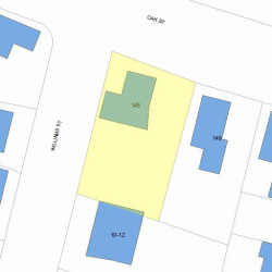 145 Oak St, Newton MA 02464-1442 plot plan