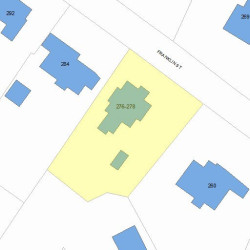 278 Franklin St, Newton MA 02458-2301 plot plan