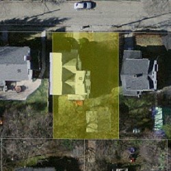 63 Clinton Pl, Newton MA 02459-1117 aerial view