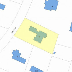 46 Exeter St, Newton MA 02465-2621 plot plan