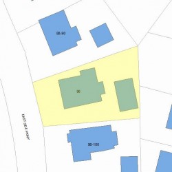 96 Side Pkwy, Newton MA 02458-1816 plot plan