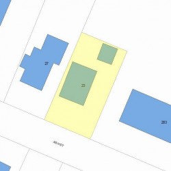 23 Ash St, Newton MA 02466-1818 plot plan