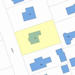 38 Elm St, Newton MA 02465-1806 plot plan
