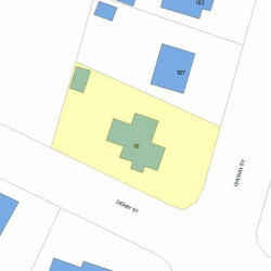 99 Derby St, Newton MA 02465-1555 plot plan
