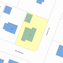 5 Bellingham St, Newton MA  02461-1001 plot plan