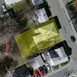 107 Bridge St, Newton MA 02458-1104 aerial view