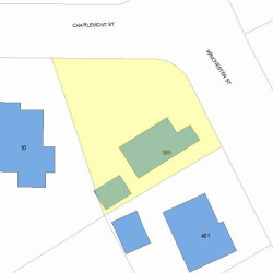 395 Winchester St, Newton MA 02461-2008 plot plan