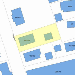 106 Dalby St, Newton MA 02458-1033 plot plan