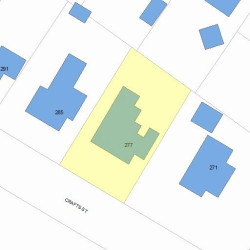 277 Crafts St, Newton MA 02460-1201 plot plan