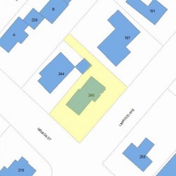 248 Nevada St, Newton MA  02460-1258 plot plan
