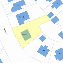 188 Waltham St, Newton MA 02465-1333 plot plan