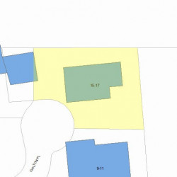 17 Chilton Pl, Newton MA  02464-1204 plot plan