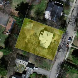 18 Dorset Rd, Newton MA  02468-1406 aerial view